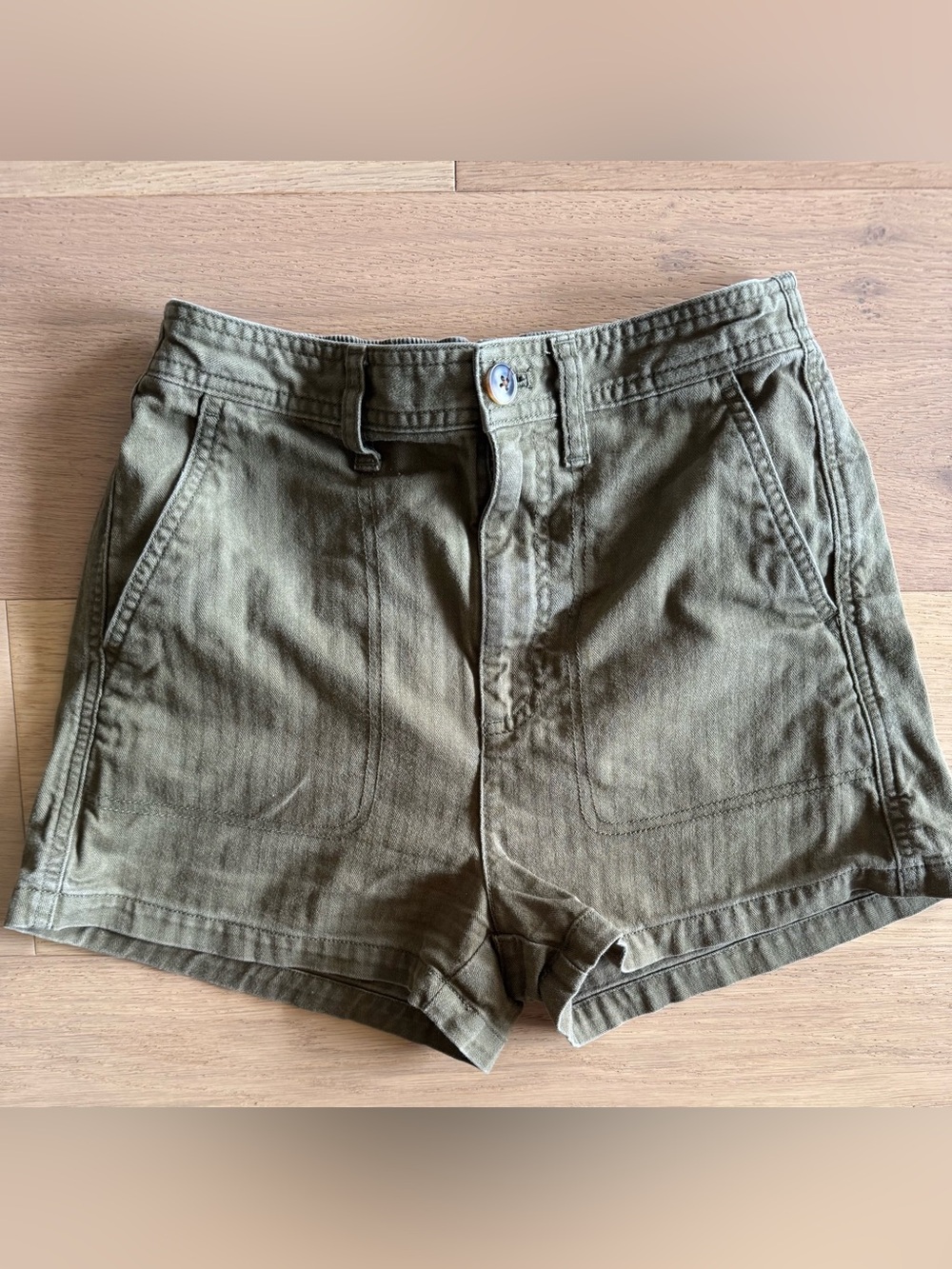 Madewell Olive Utility Shorts